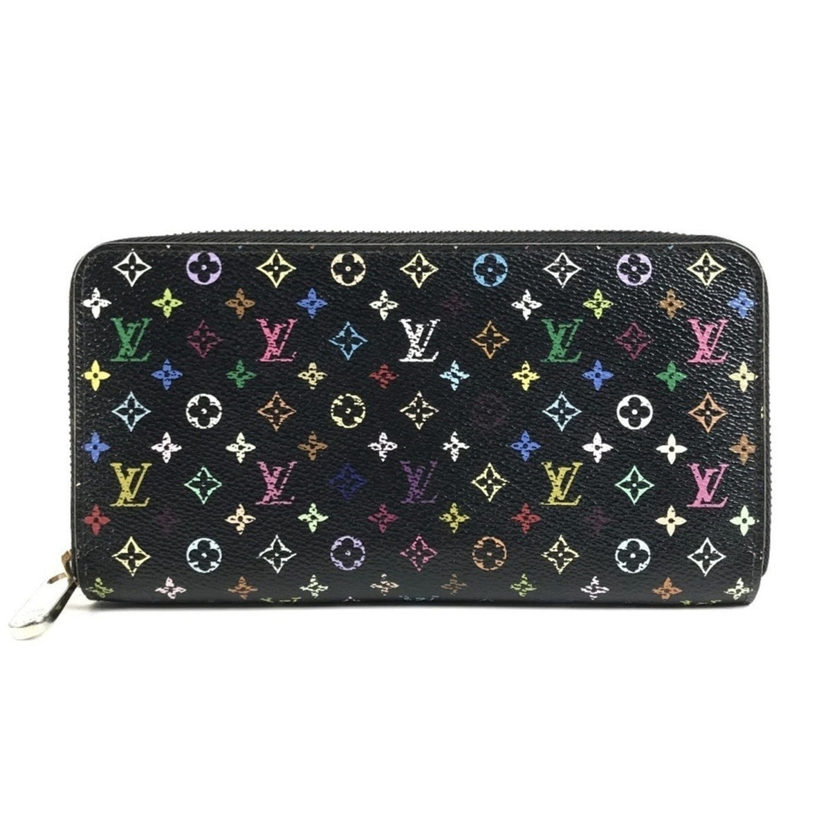 LOUIS VUITTON Monogram Multicolor Takashi Murakami Zippy Long Wallet- Black