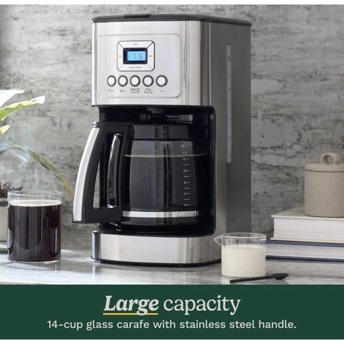 Cuisinart 14-Cup Programmable Coffee Maker with Glass Carafe – Open Box