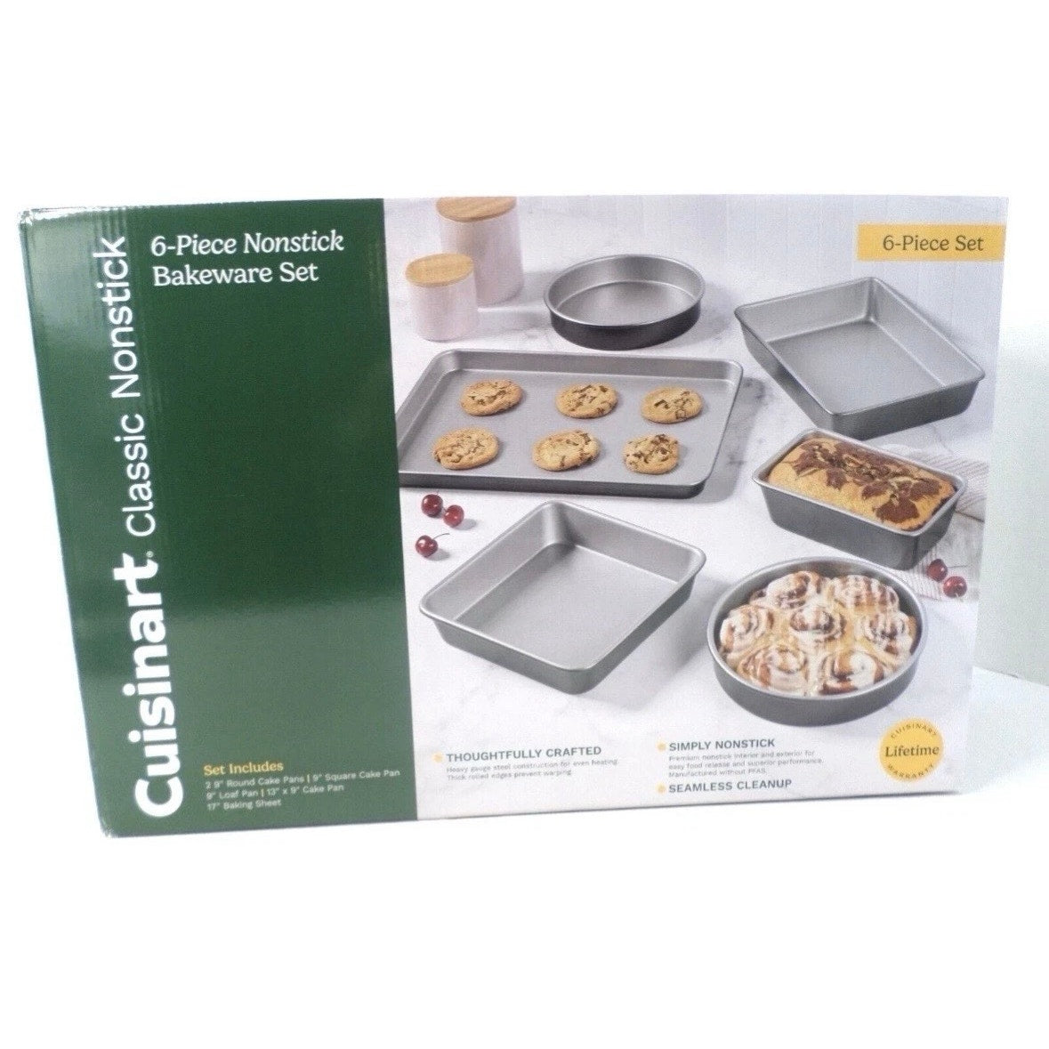 New Cuisinart 6-Piece Classic Nonstick Bakeware Set Collectors Edition