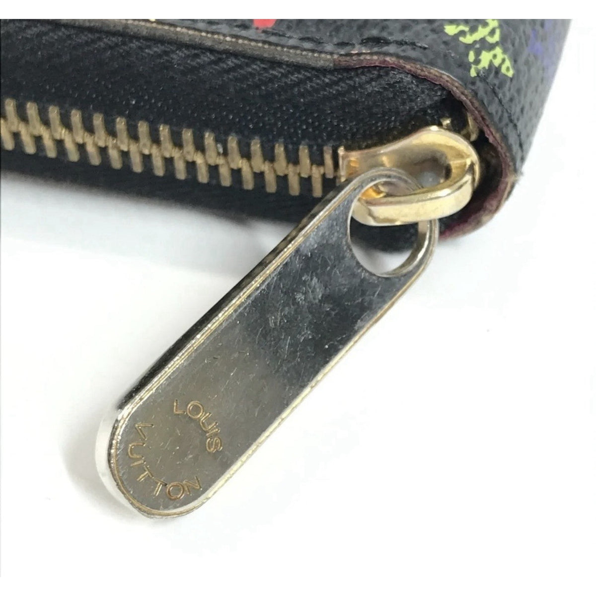LOUIS VUITTON Monogram Multicolor Takashi Murakami Zippy Long Wallet- Black