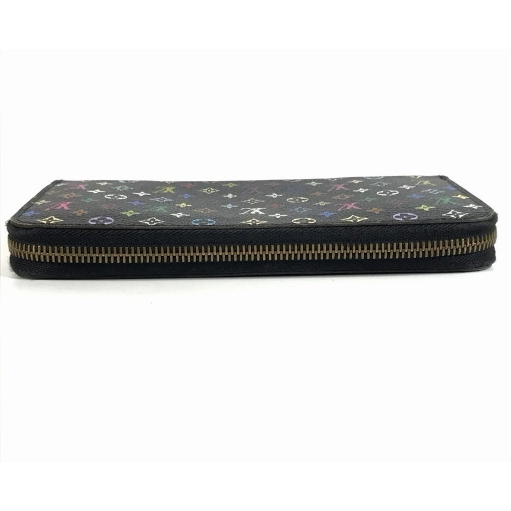 LOUIS VUITTON Monogram Multicolor Takashi Murakami Zippy Long Wallet- Black