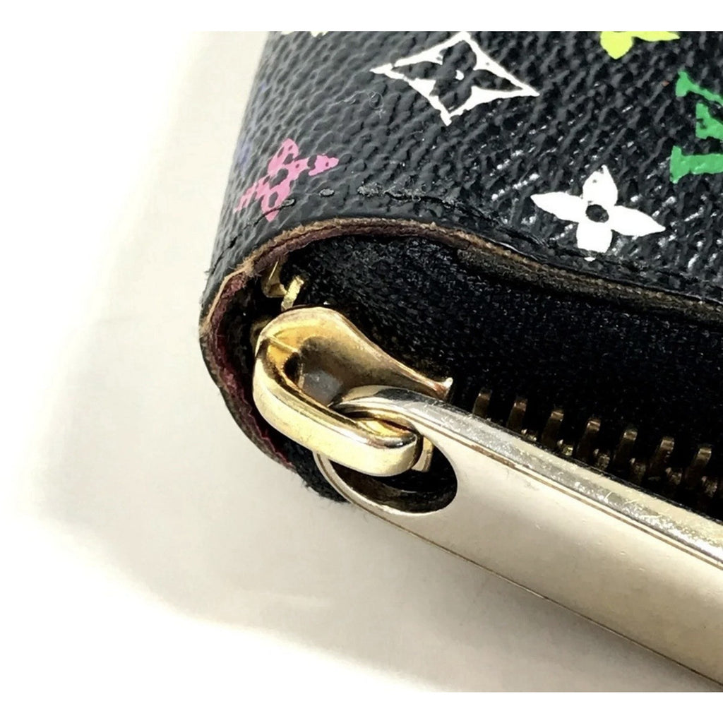 LOUIS VUITTON Monogram Multicolor Takashi Murakami Zippy Long Wallet- Black