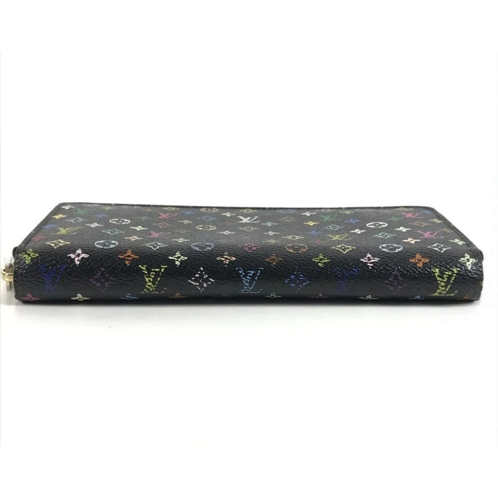 LOUIS VUITTON Monogram Multicolor Takashi Murakami Zippy Long Wallet- Black