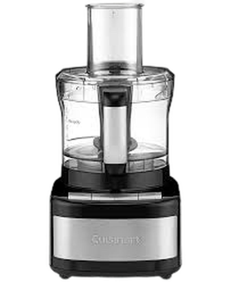 Manufacturer catalog image of the Cuisinart CFP-8BK 8-cup food processor in black stainless.