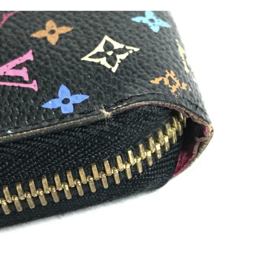 LOUIS VUITTON Monogram Multicolor Takashi Murakami Zippy Long Wallet- Black