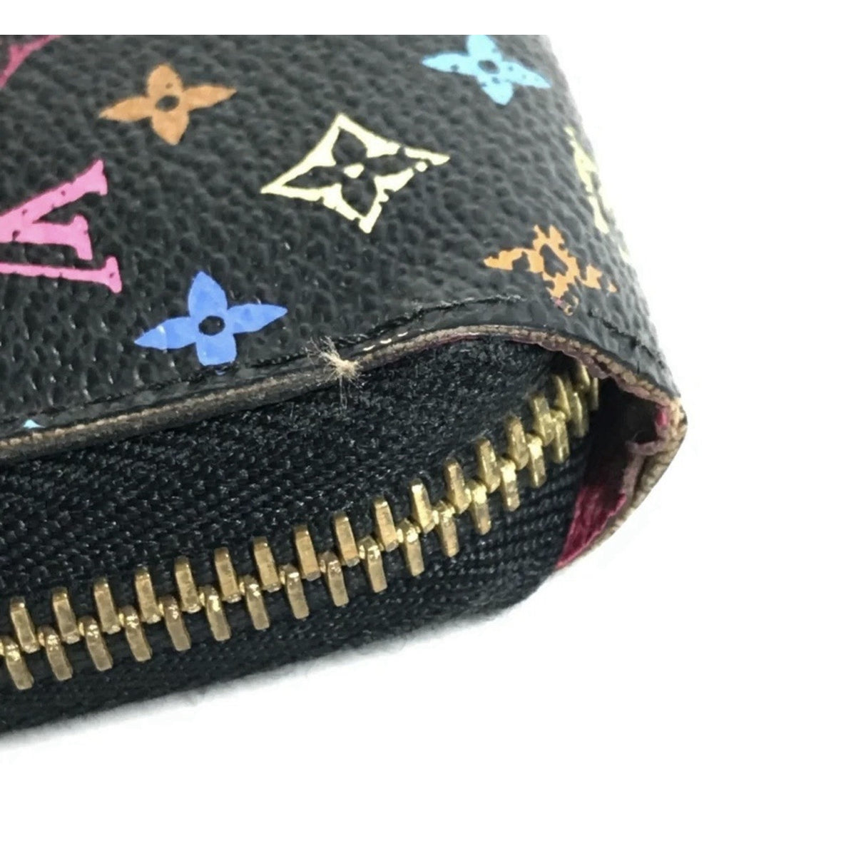 LOUIS VUITTON Monogram Multicolor Takashi Murakami Zippy Long Wallet- Black