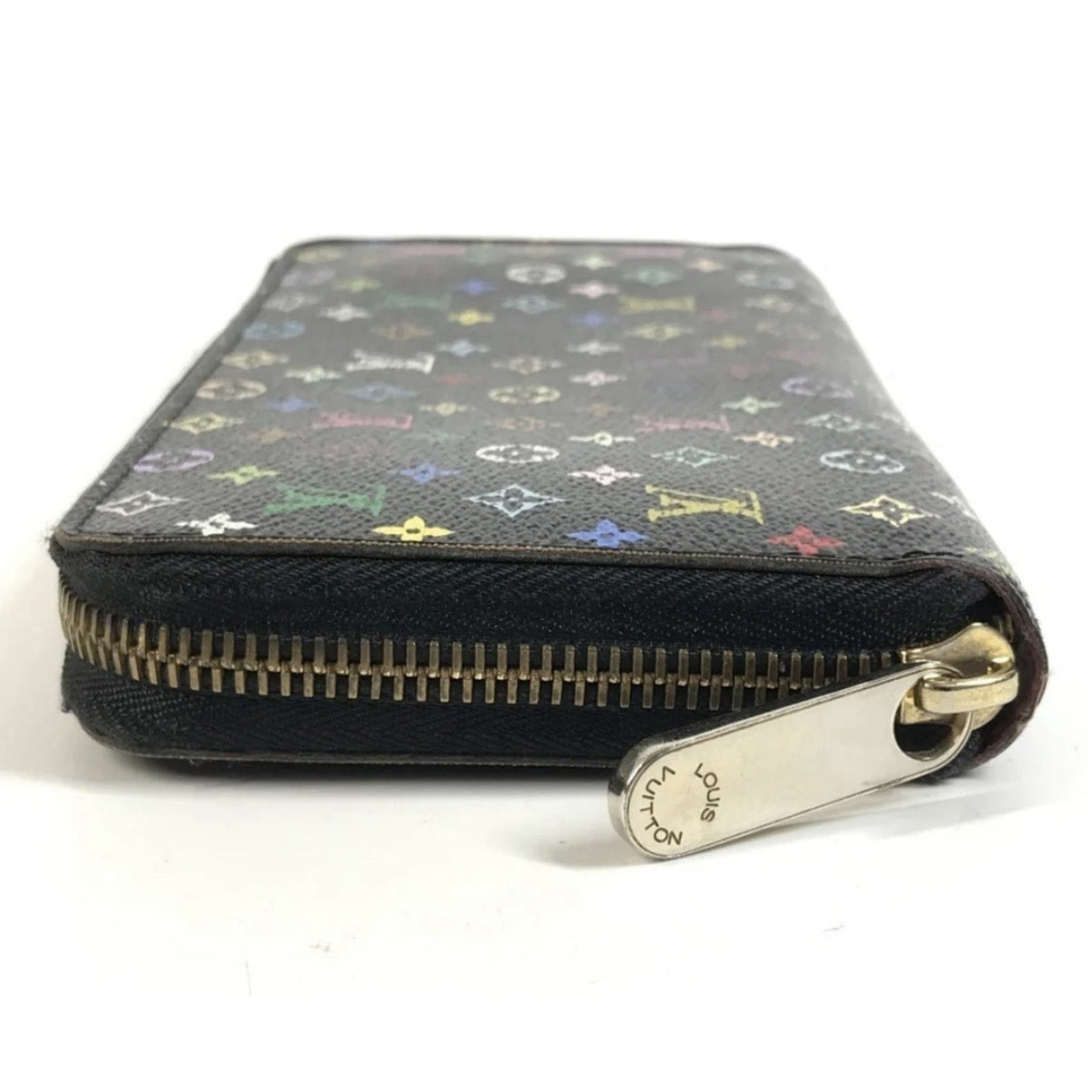 LOUIS VUITTON Monogram Multicolor Takashi Murakami Zippy Long Wallet- Black
