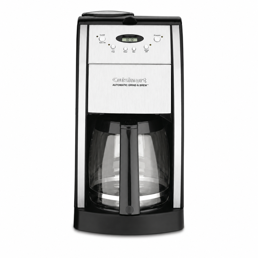 Cuisinart DGB-550BKFR Grind and Brew 12-cup coffee maker on white background