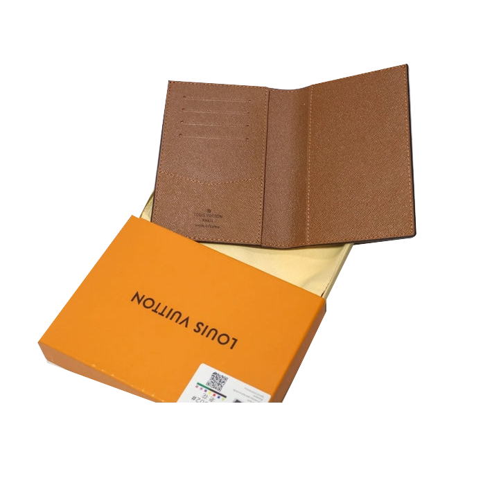 Louis Vuitton Passport Cover – Monogram Canvas Brown — interior on white background