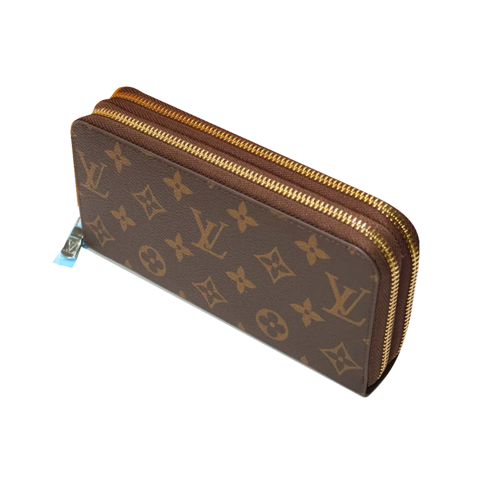 Louis Vuitton Zippy Wallet M42616 – Monogram Brown — front view on white background